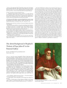 The Altered Background of Raphael's 'Portrait of Pope Julius II' in The
