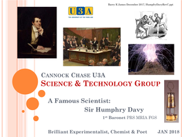 Sir Humphry Davy 1St Baronet PRS MRIA FGS