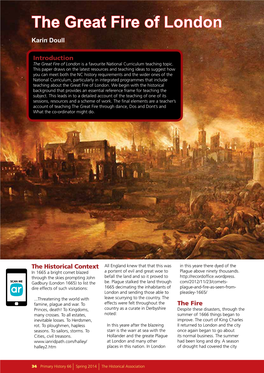 The Great Fire of London Is a Favourite National Curriculum Teaching Topic