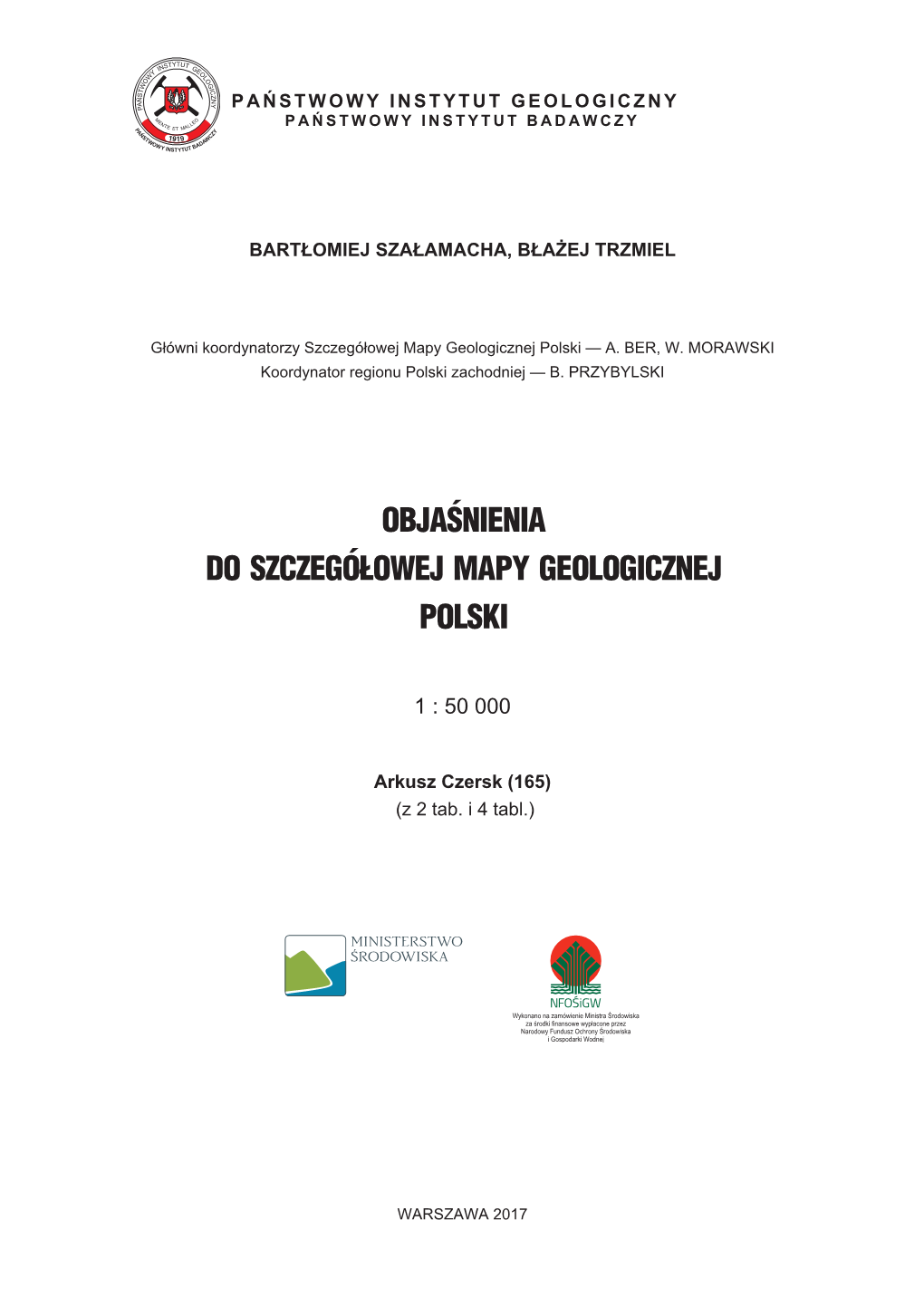 Objaœnienia Do Szczegółowej Mapy Geologicznej Polski