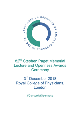 82 Stephen Paget Memorial Lecture and Openness Awards Ceremony 3