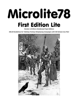 Microlite78 First Edition Lite Version 1.0 Silver (Condensed Type Edition)