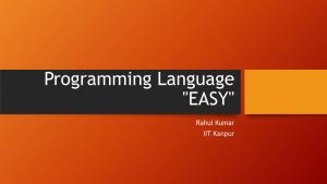 Programming Language "EASY"