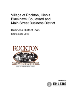 Village of Rockton, Illinois Blackhawk Boulevard and Main Street Business District