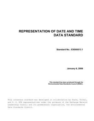 Representation of Date and Time Data Standard