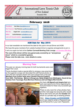 Please Click Here to Download the February 2018 Newsletter