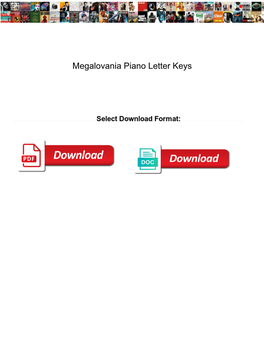 Megalovania Piano Letter Keys