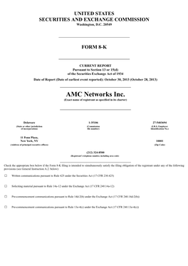 AMC Networks Inc. (Exact Name of Registrant As Specified in Its Charter)