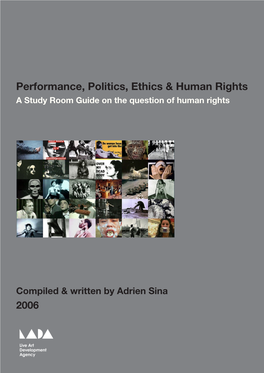 Performance, Politics, Ethics & Human Rights