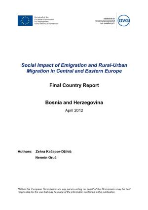 The Social Impacts of Emigration