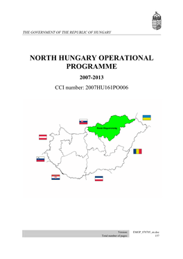 North Hungary Operational Programme 2007-2013