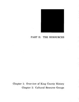 Part II: the Resources, 1985 King County Protection Plan