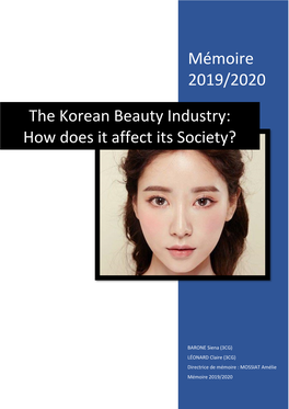 The Korean Beauty Industry: How Does It Affect Its Society?