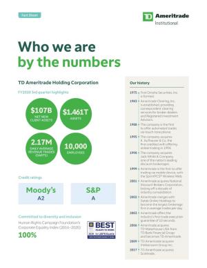 Who We Are by the Numbers | TD Ameritrade Institutional