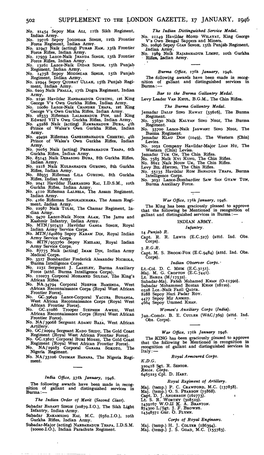 Supplement to the London Gazette, 17 January, 1946