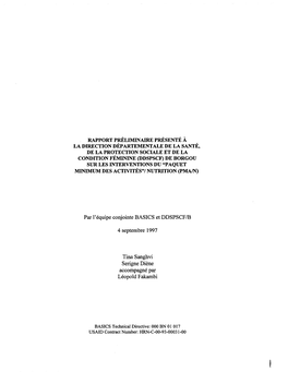 Par L'équipe Conjointe BASICS Et DDSPSCFIB 4 Septembre 1997