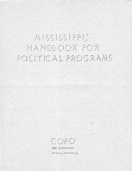 Mississippi: Handbook for Political Programs