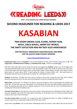 Second Headliner for Reading & Leeds 2017