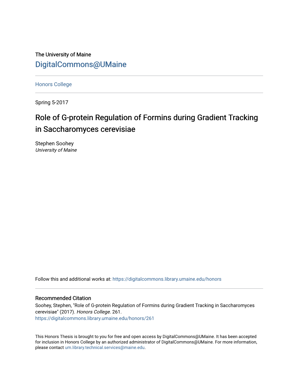 Role of G-Protein Regulation of Formins During Gradient Tracking in Saccharomyces Cerevisiae