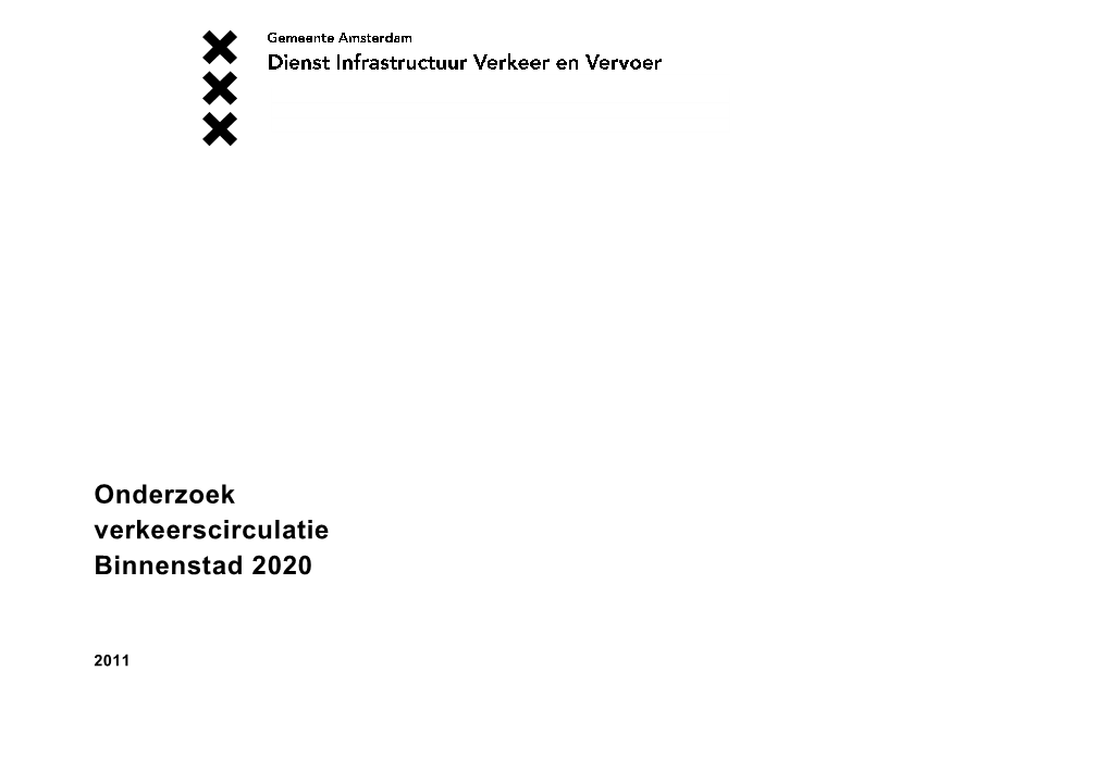 Rapport Onderzoek Verkeerscirculatie Binnenstad