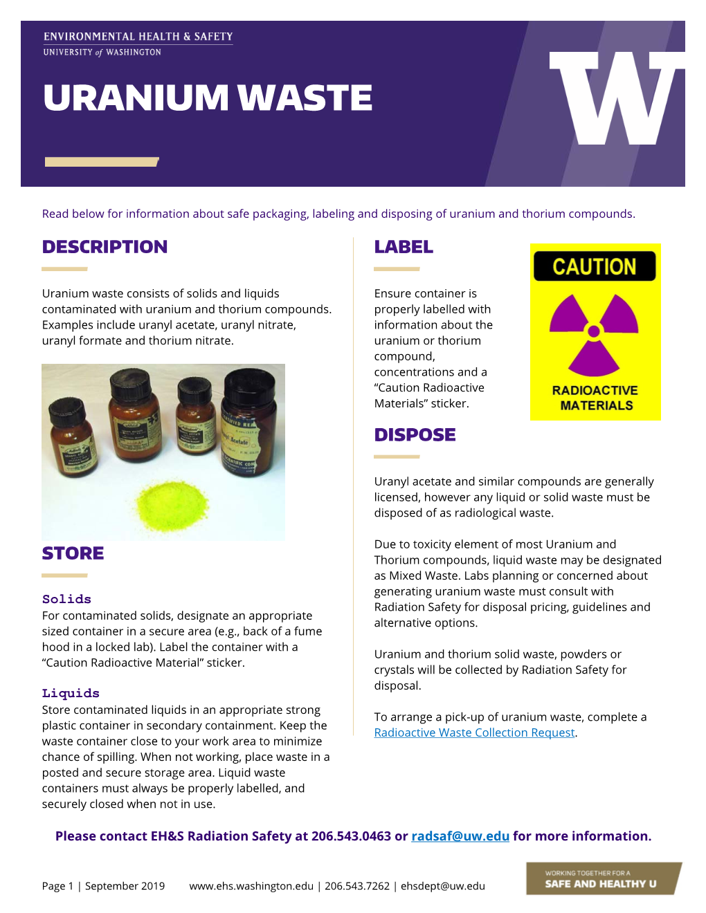 Uranium Waste Focus Sheet