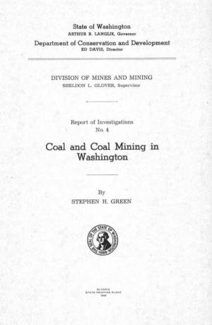 Coal and Coal Mining in Washington
