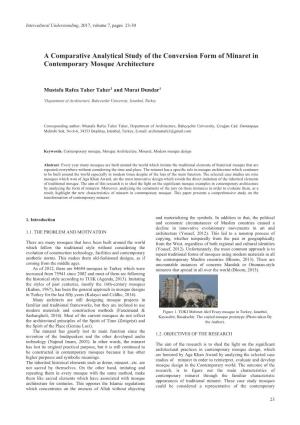 A Comparative Analytical Study of the Conversion Form of Minaret In