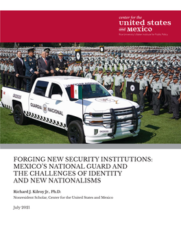 Forging New Security Institutions: Mexico's National Guard and The