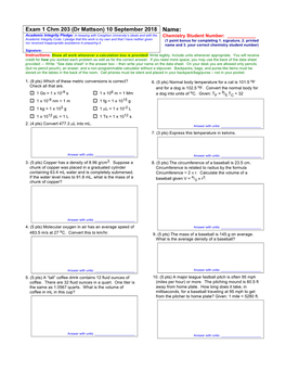 Download Exam with Answer Key