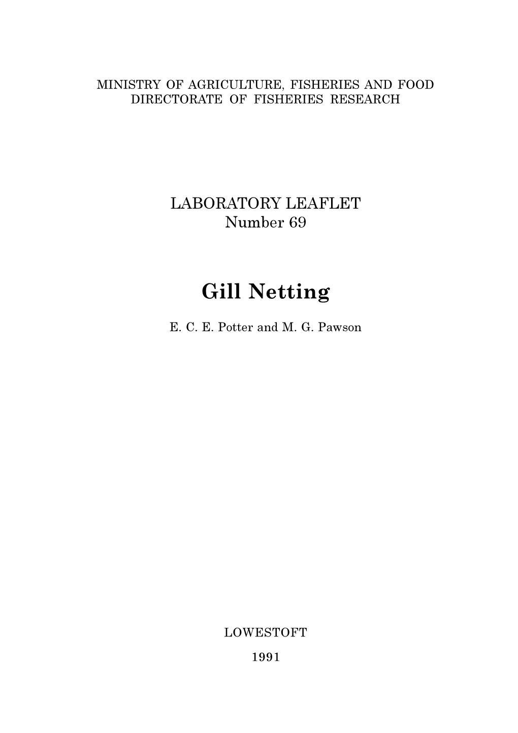 Gill Netting