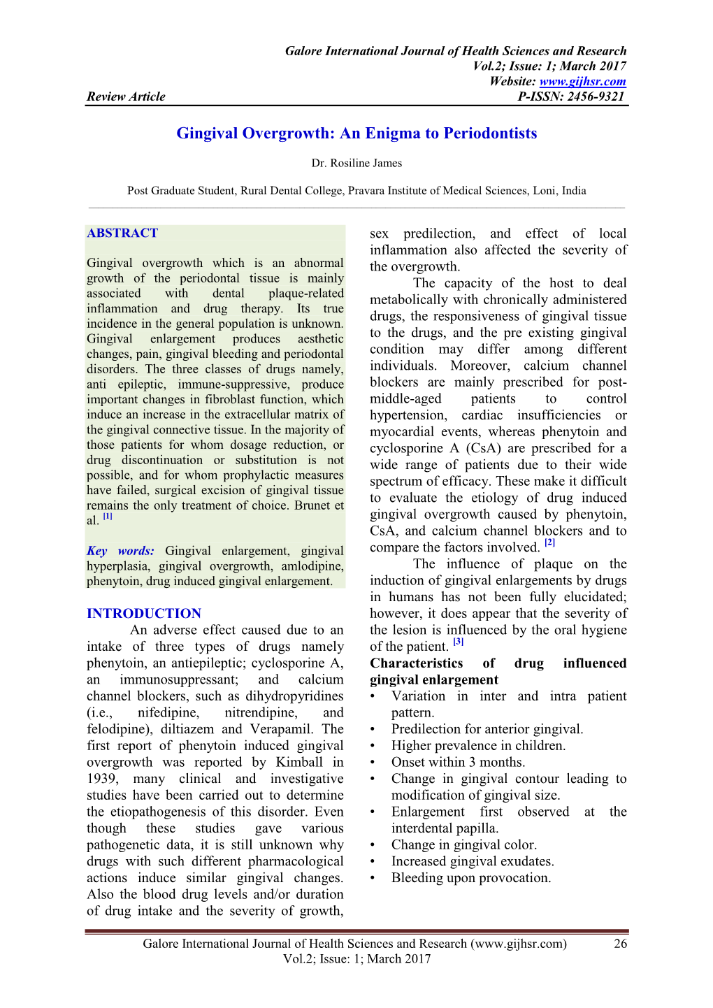 Gingival Overgrowth: an Enigma to Periodontists