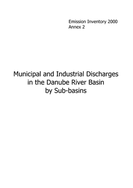 Municipal and Industrial Discharges in the Danube River Basin by Sub