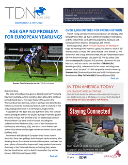 Age Gap No Problem for European Yearlings Cont