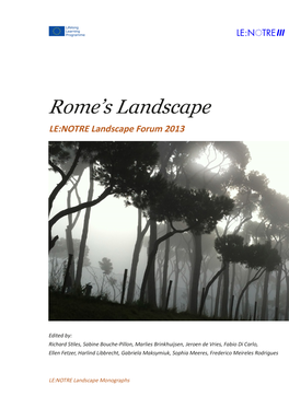 Rome's Landscape Overall Conclusions