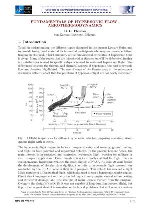 Fundamentals of Hypersonic Flow - Aerothermodynamics