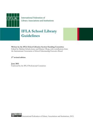 IFLA School Library Guidelines (2Nd Revised Edition)