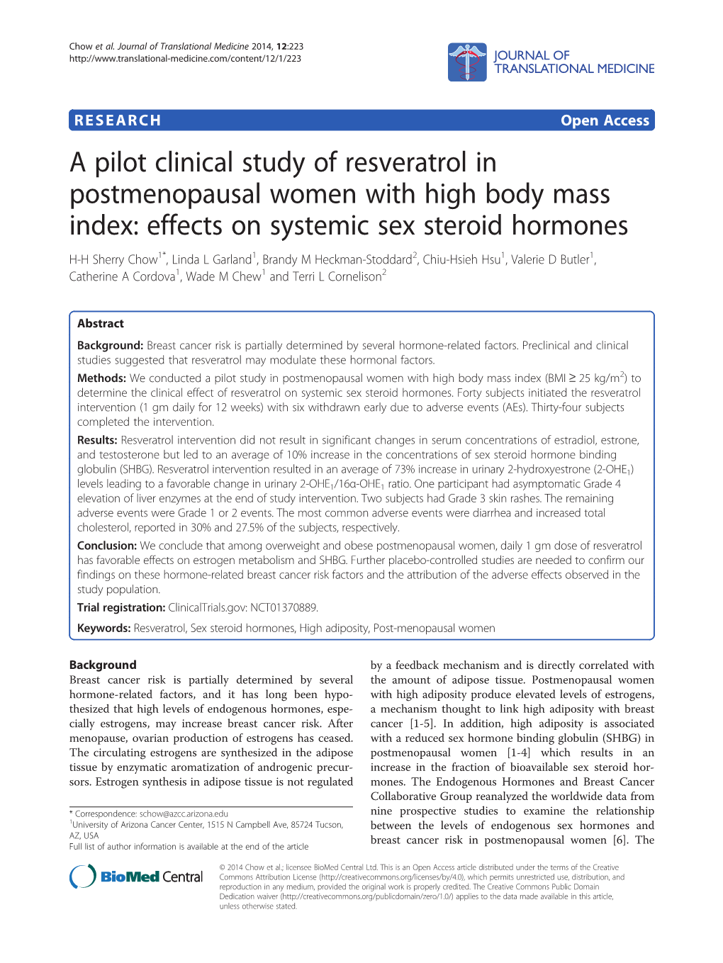 Effects on Systemic Sex Steroid Hormone