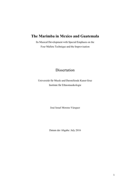 The Marimba in Mexico and Guatemala