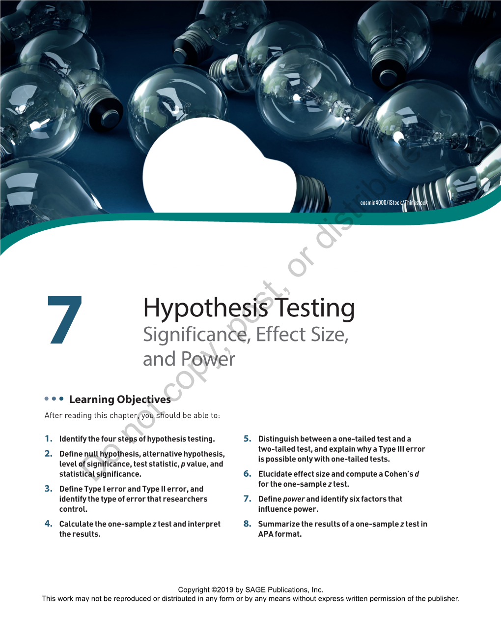 Chapter 7- Hypothesis Testing