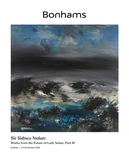 Sir Sidney Nolan: Works from the Estate of Lady Nolan, Part III Sydney | 24 November 2020