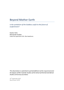 Beyond Mother Earth