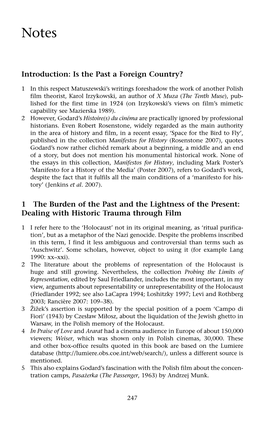 Introduction: Is the Past a Foreign Country? 1 the Burden of the Past and the Lightness of the Present: Dealing with Historic Tr