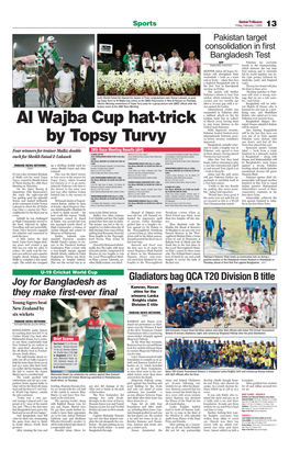 Al Wajba Cup Hat-Trick by Topsy Turvy
