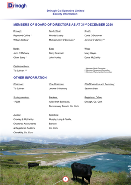 Drinagh Annual Report 2020