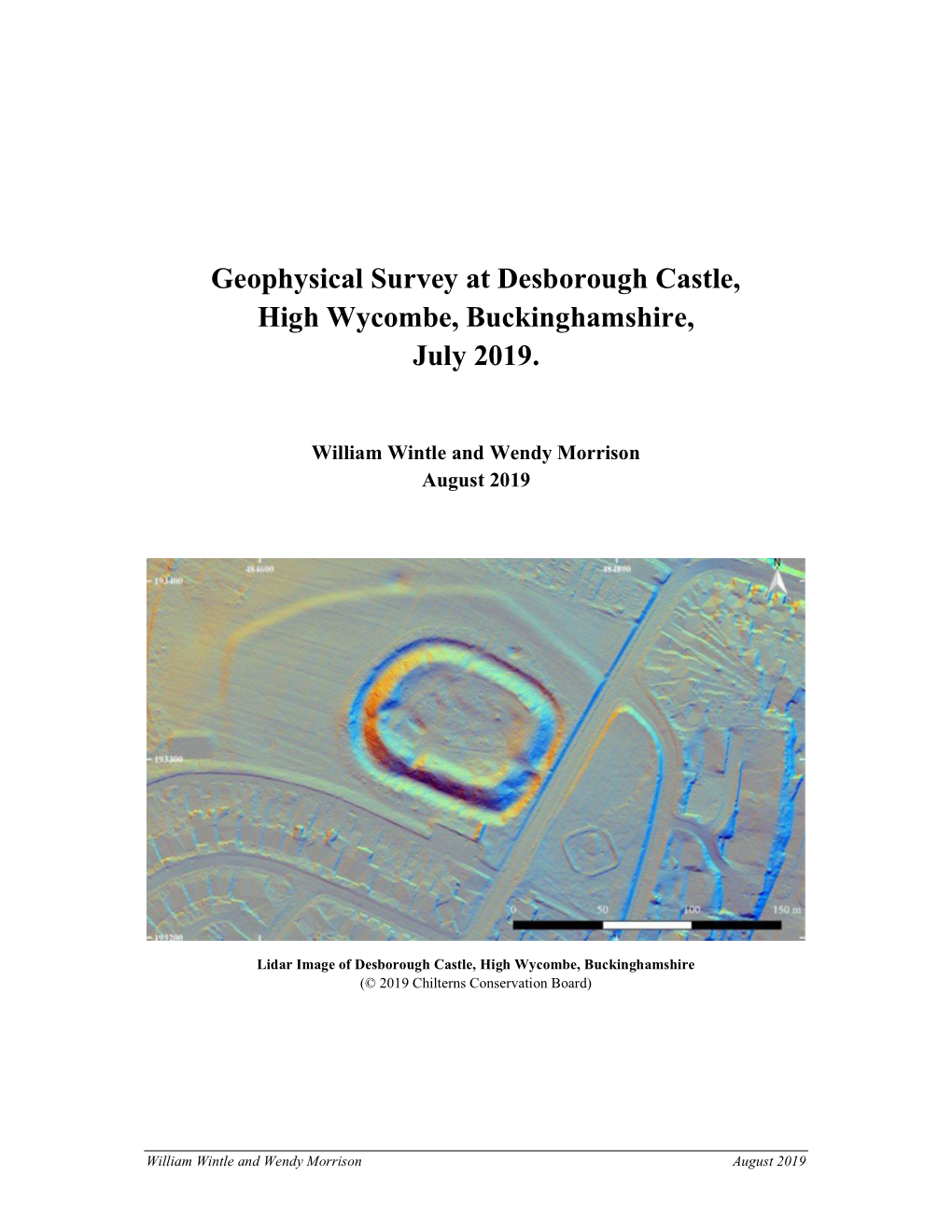 Geophysical Survey at Desborough Castle, High Wycombe, Buckinghamshire, July 2019