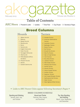 Table of Contents