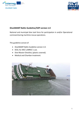 Divesmart Baltic Guideline/SOP Version 1.0