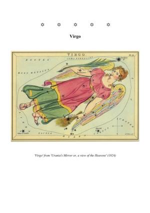'Virgo' from 'Urania's Mirror Or, a View of the Heavens' (1824)