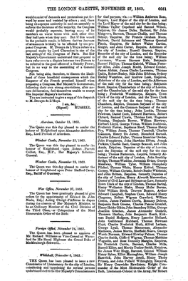 The London Gazette, November 27, 1863. 6.051