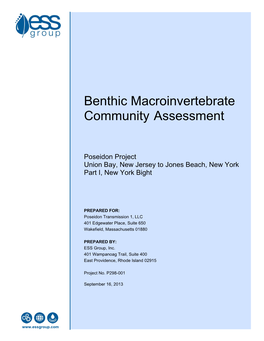 Benthic Macroinvertebrate Community Assessment